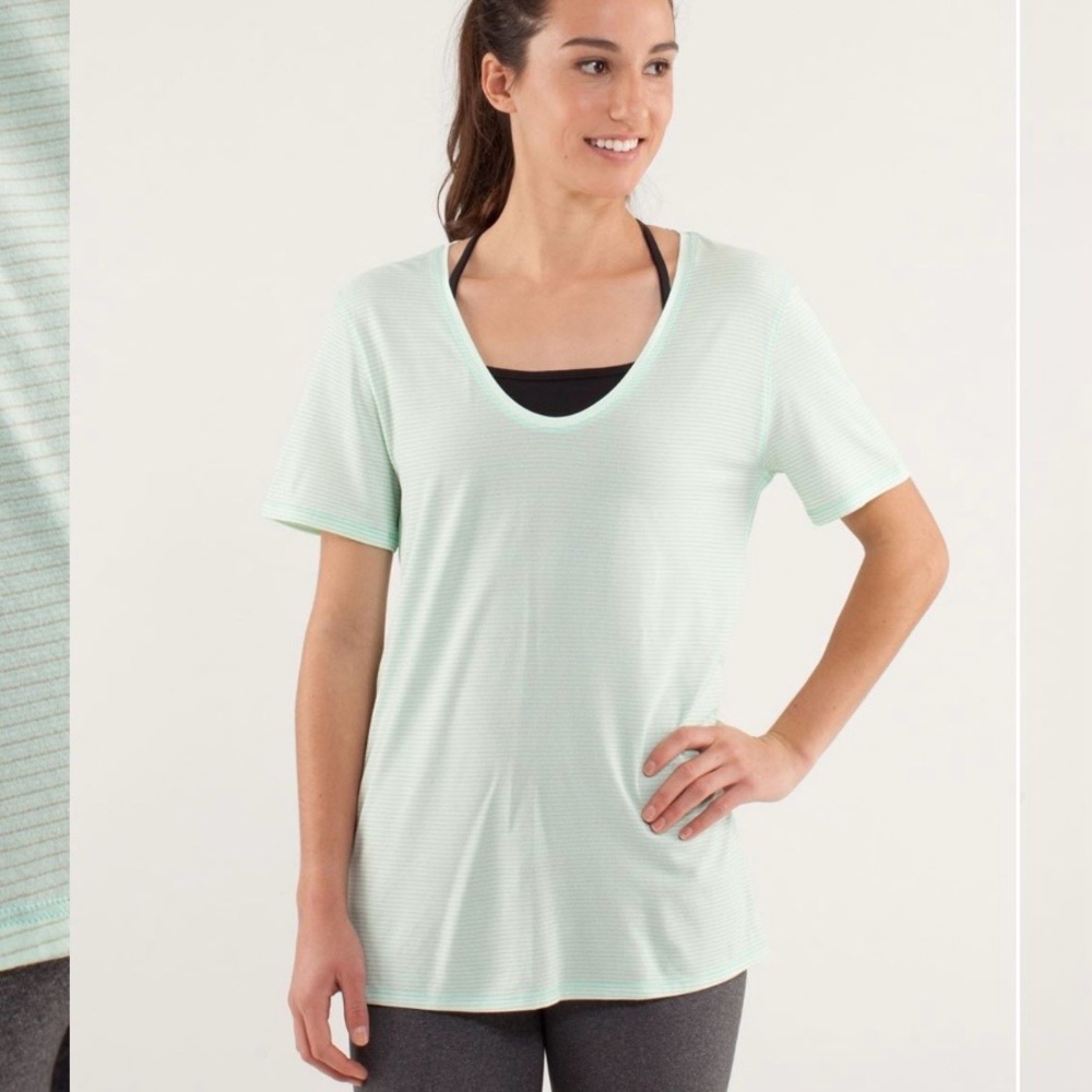 Lululemon Not So Basic Gym Tee, Mint Moment